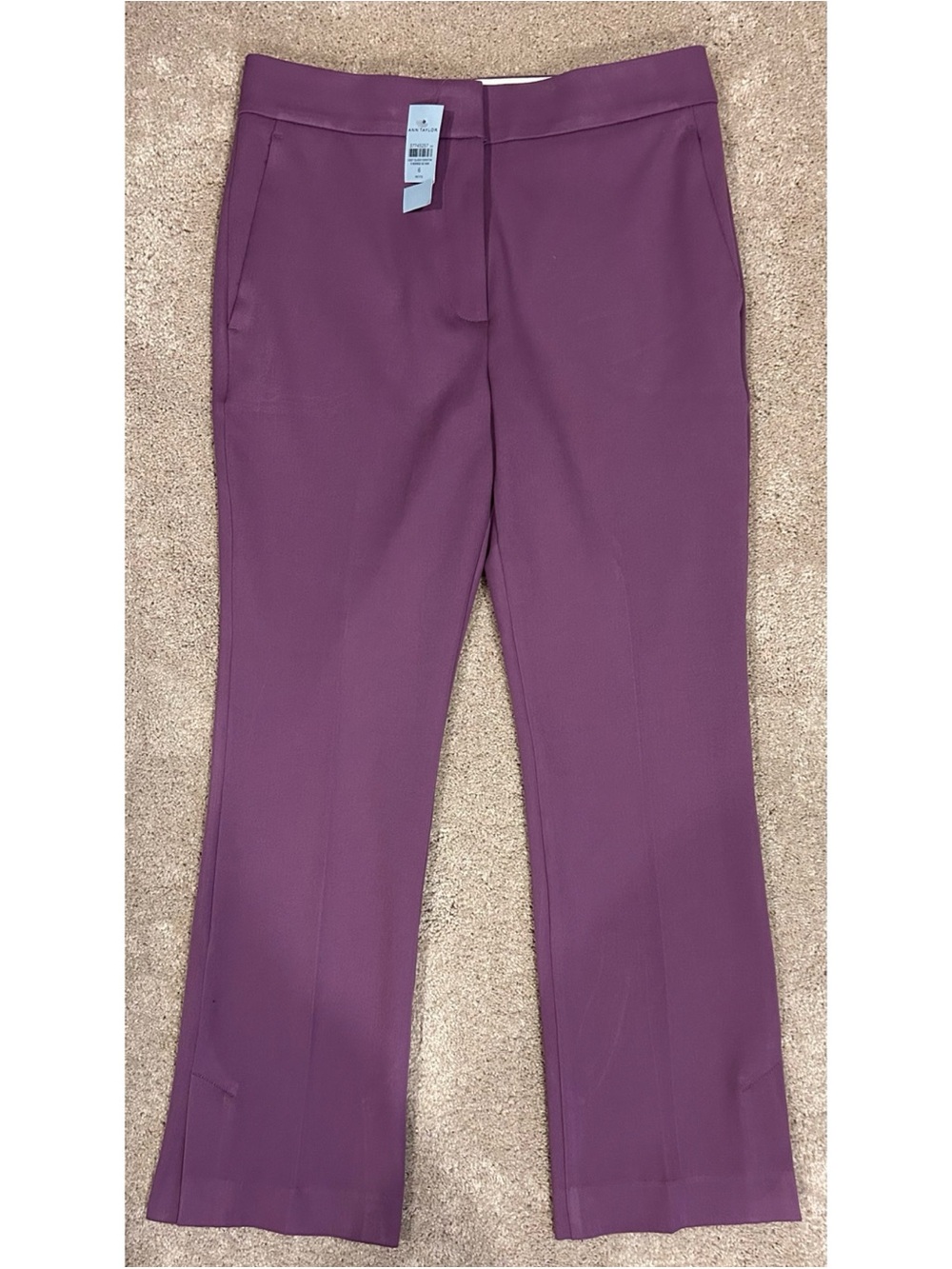 NWT Ann Taylor Women's Plum Straight-Leg Dress Pants Sz. 6P